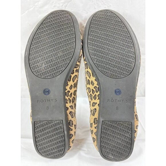 Rothys Spotted Leopard Print Loafers Slip On Round Toe Animal size 8 - Picture 8 of 12